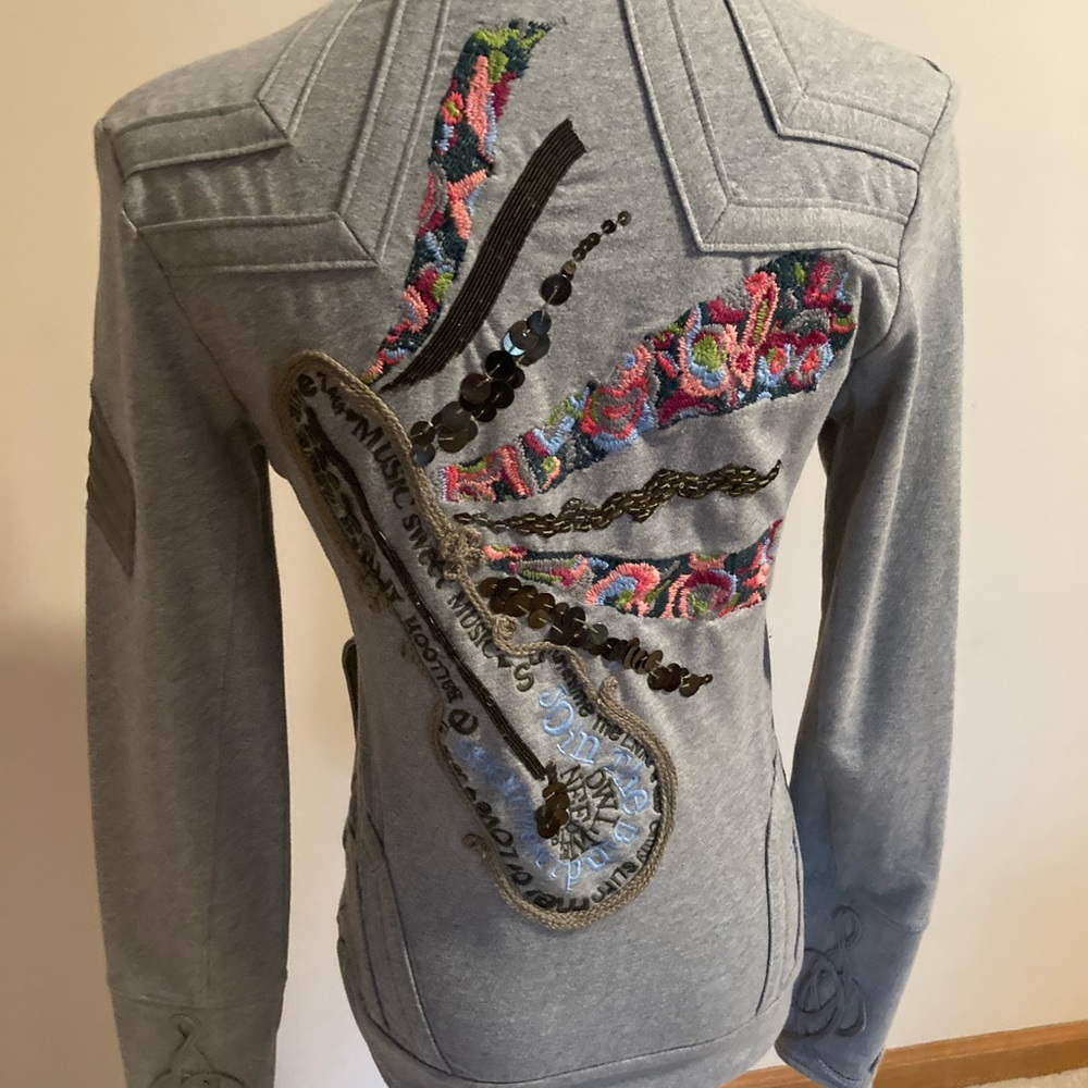 Oilily/Anthropologie “Music Sweet Music” Moto Jacket